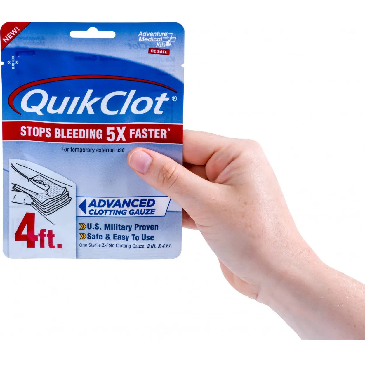 QuikClot Gauze 3" x 4'