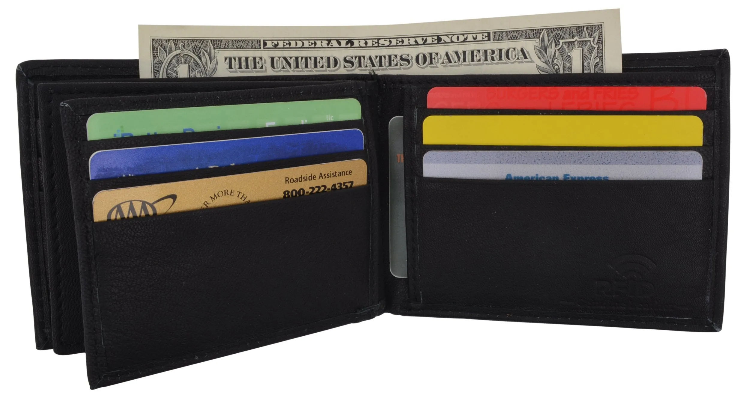 RFID Blocking Bifold Leather Mens Multi Credit Card ID Holder Wallet / RFID1852GT