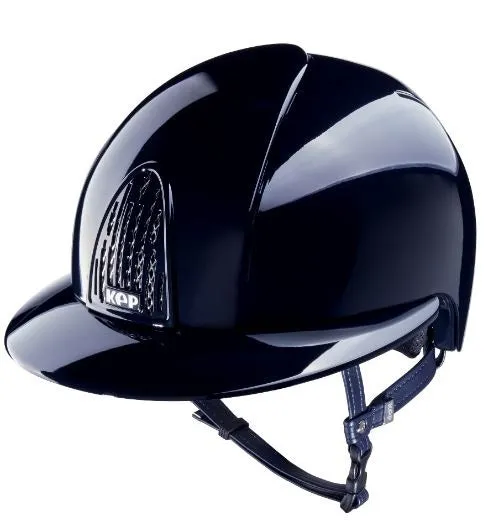 Riding Helmet Smart Polish Blue with Polo Visor