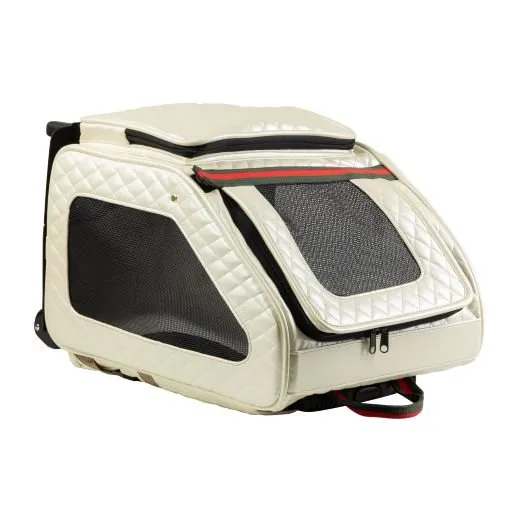 RIO Ivory Quilted with Stripe Rolling Carrier 3 in 1 Carrier