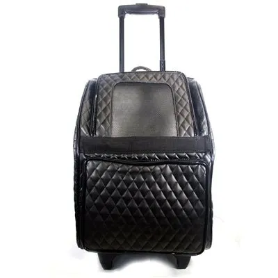 RIO Rolling Dog Carrier- Quilted Luxe Black