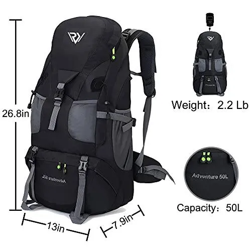 RYXPRO™ 50L Hiking Backpack | Waterproof, Ergonomic | Outdoor Camping Rucksack