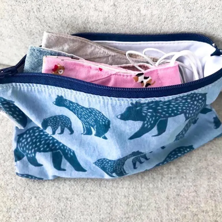 Sandwich Sized Reusable Zippered Bag Pineapples