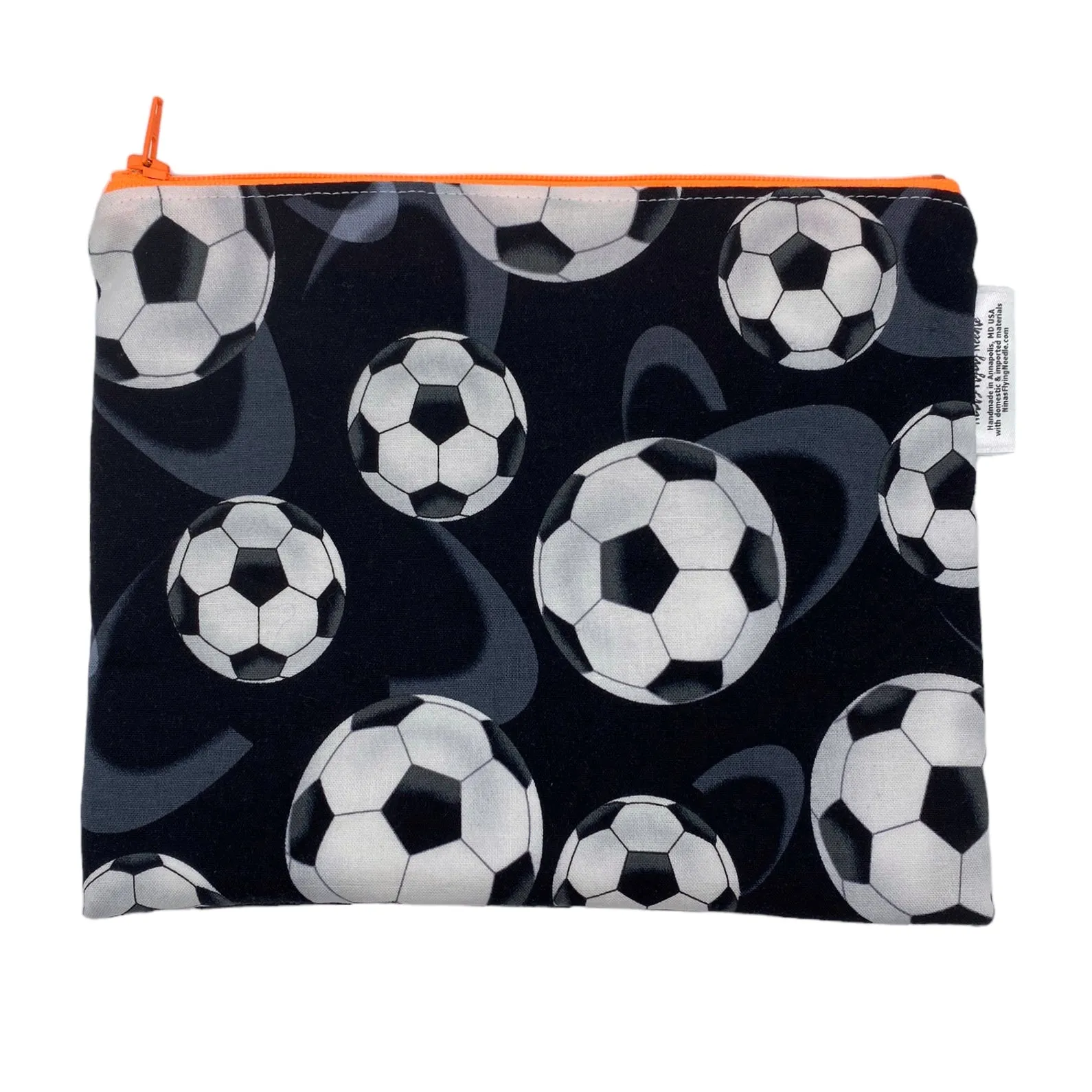 Sandwich Sized Reusable Zippered Bag Soccer Balls