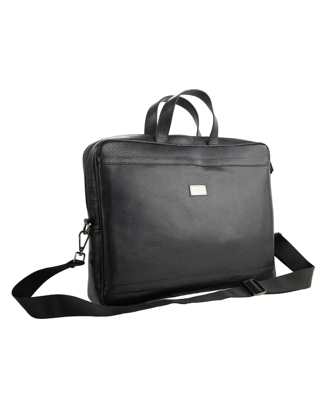 Scotch Grain Leather Black Briefcase