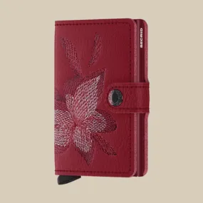 Secrid Miniwallet The Stitch - Magnolia - Rosso