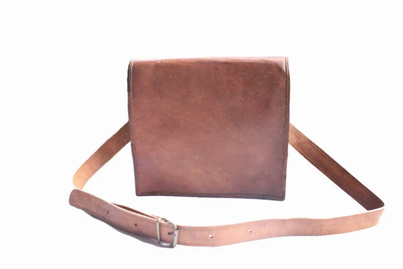 Small Retro Leather Messenger 11"