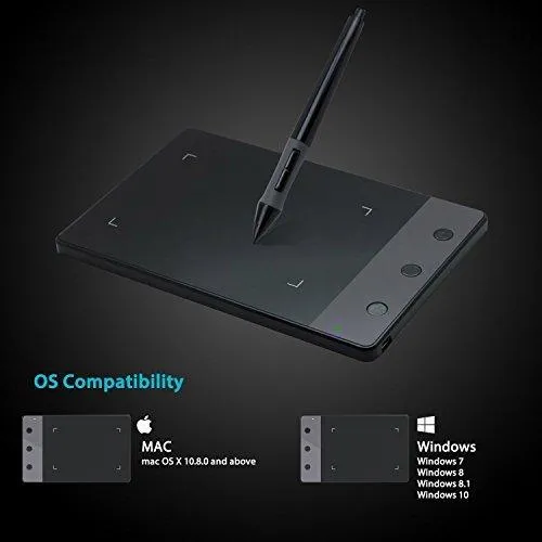 Smiledrive Graphic Tablet Drawing Pad with 3 Express Keys