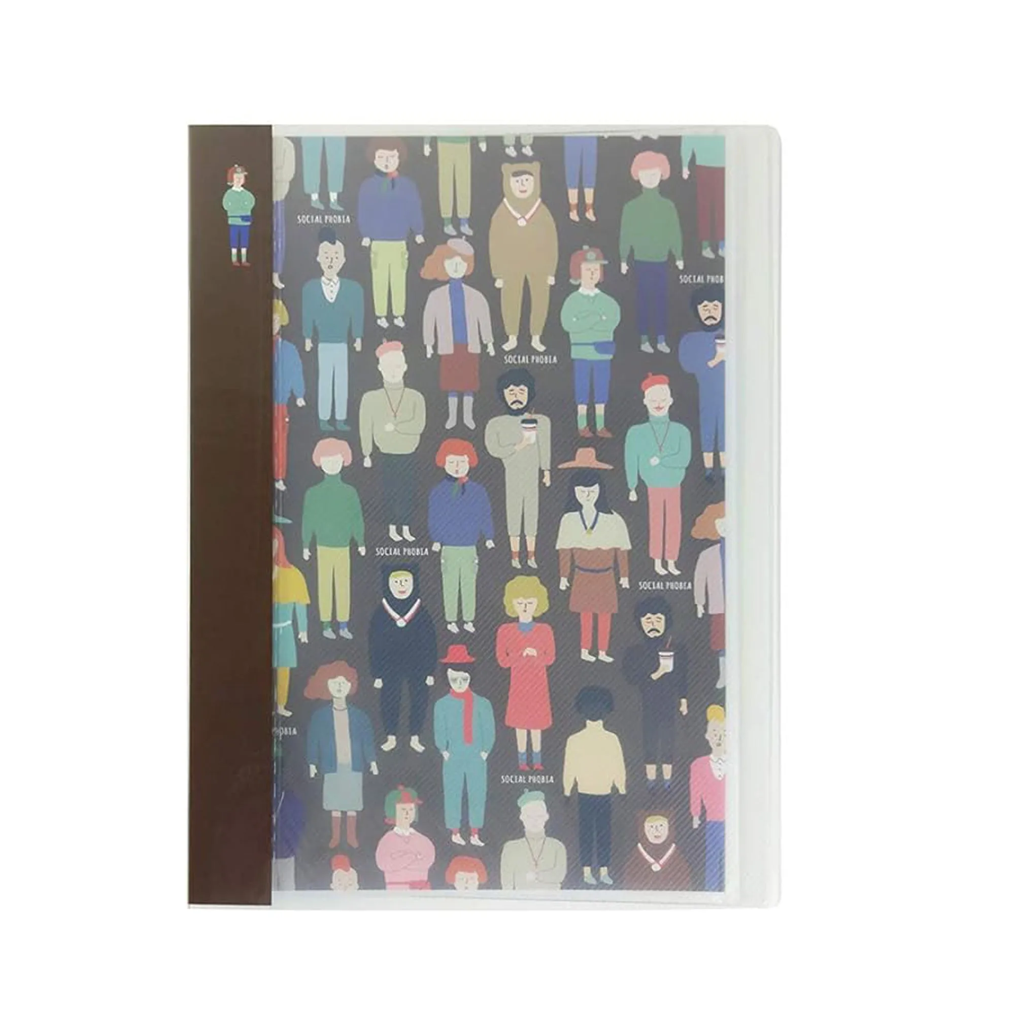 Social Phobia A4 Document Holder - 20 Sleeves, Assorted Colors