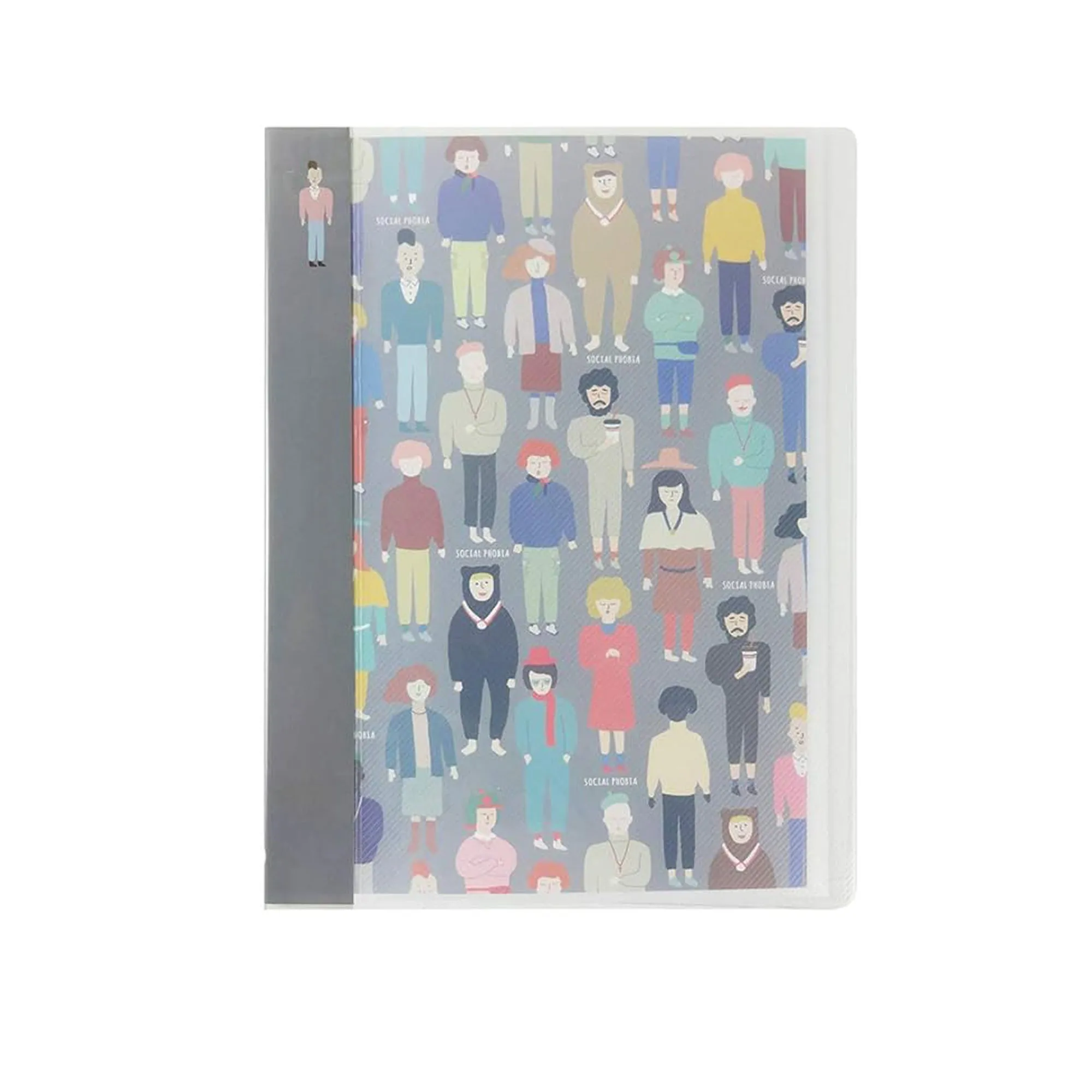 Social Phobia A4 Document Holder - 20 Sleeves, Assorted Colors