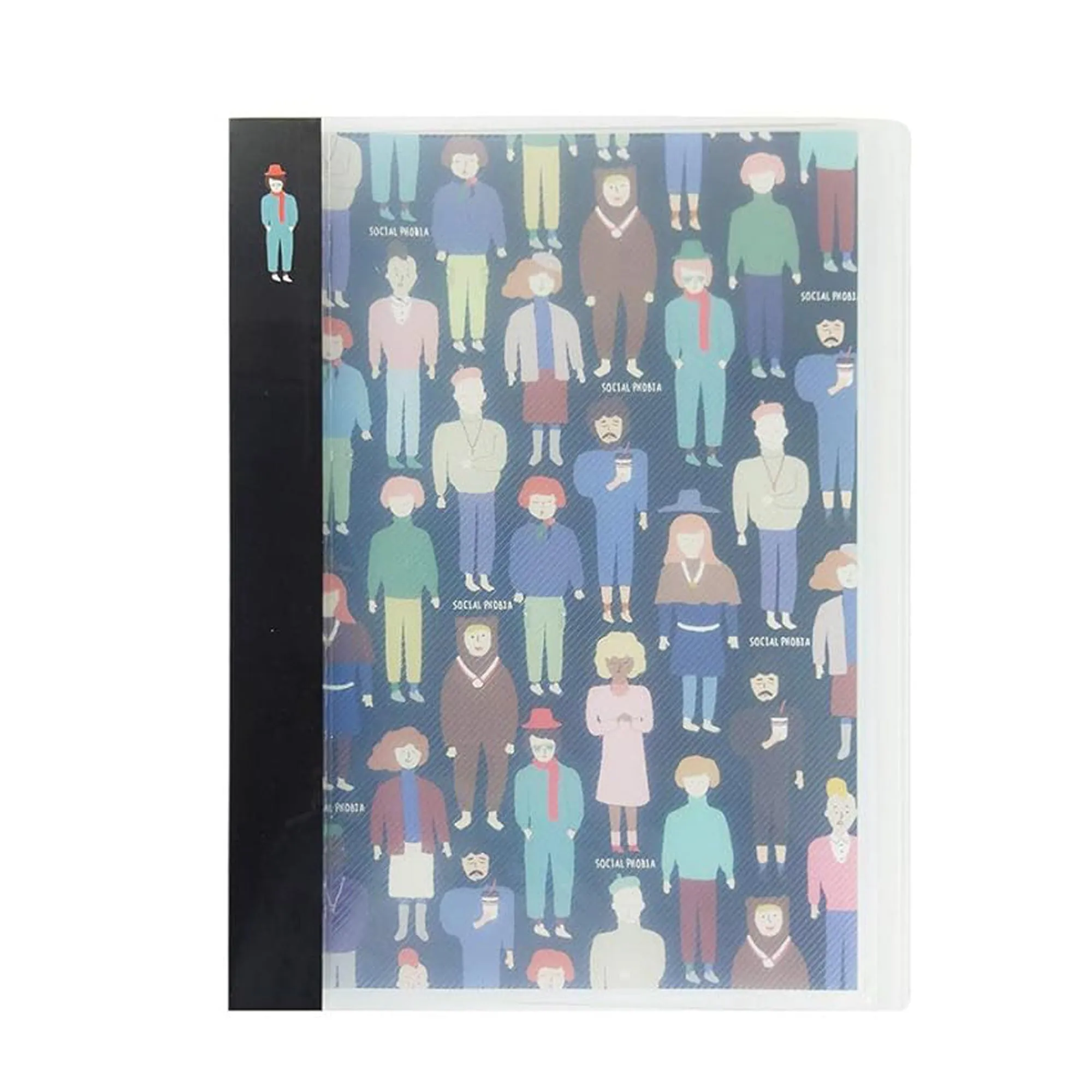 Social Phobia A4 Document Holder - 20 Sleeves, Assorted Colors