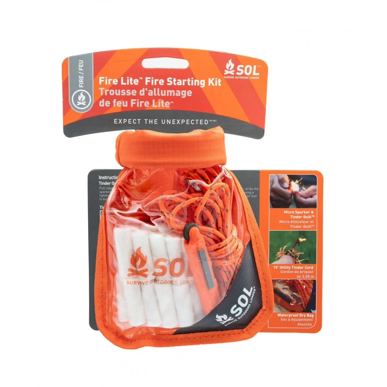 SOL Fire Lite Fire Starting Kit In Dry Bag