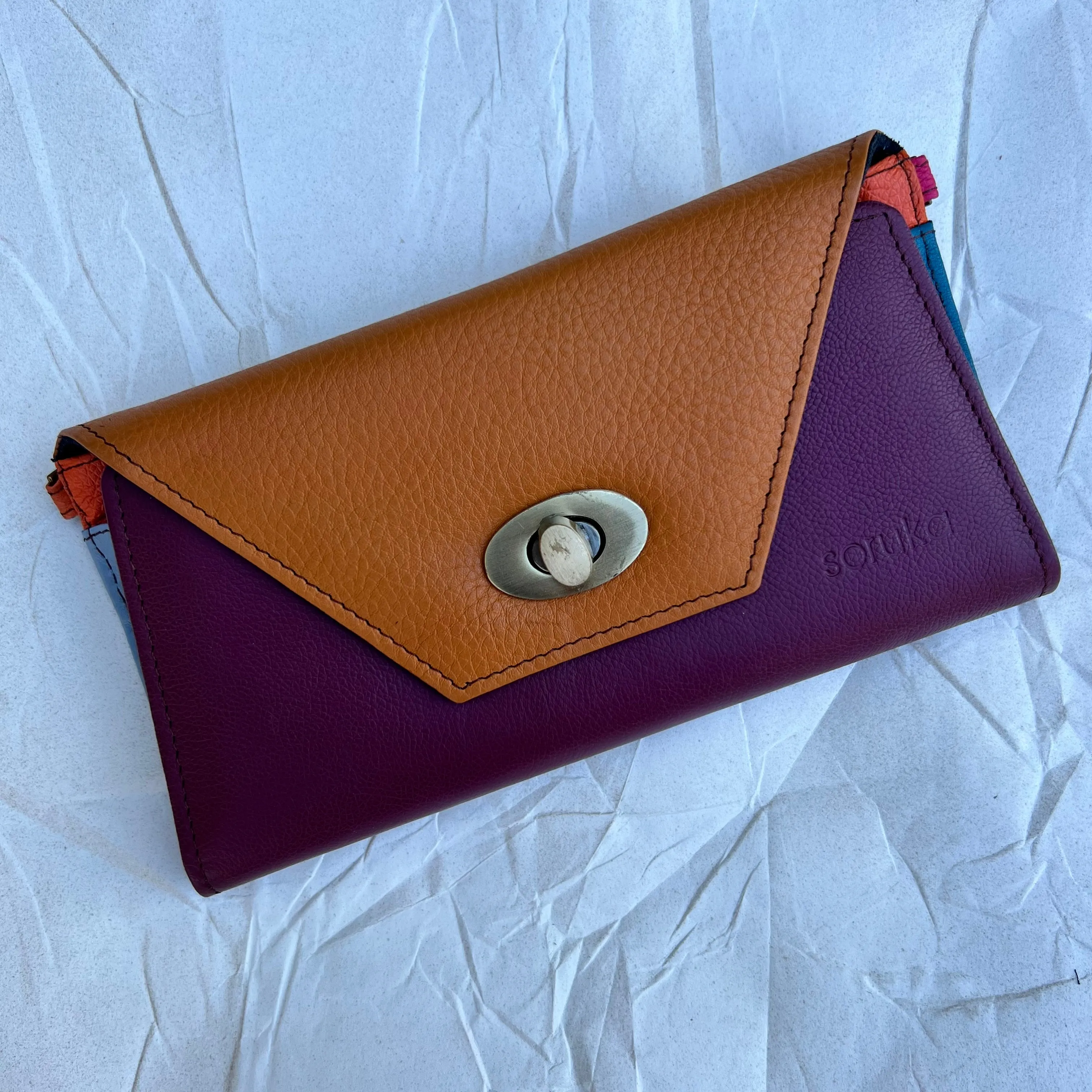 Soruka - Secret Clutch, Maroon & Mango