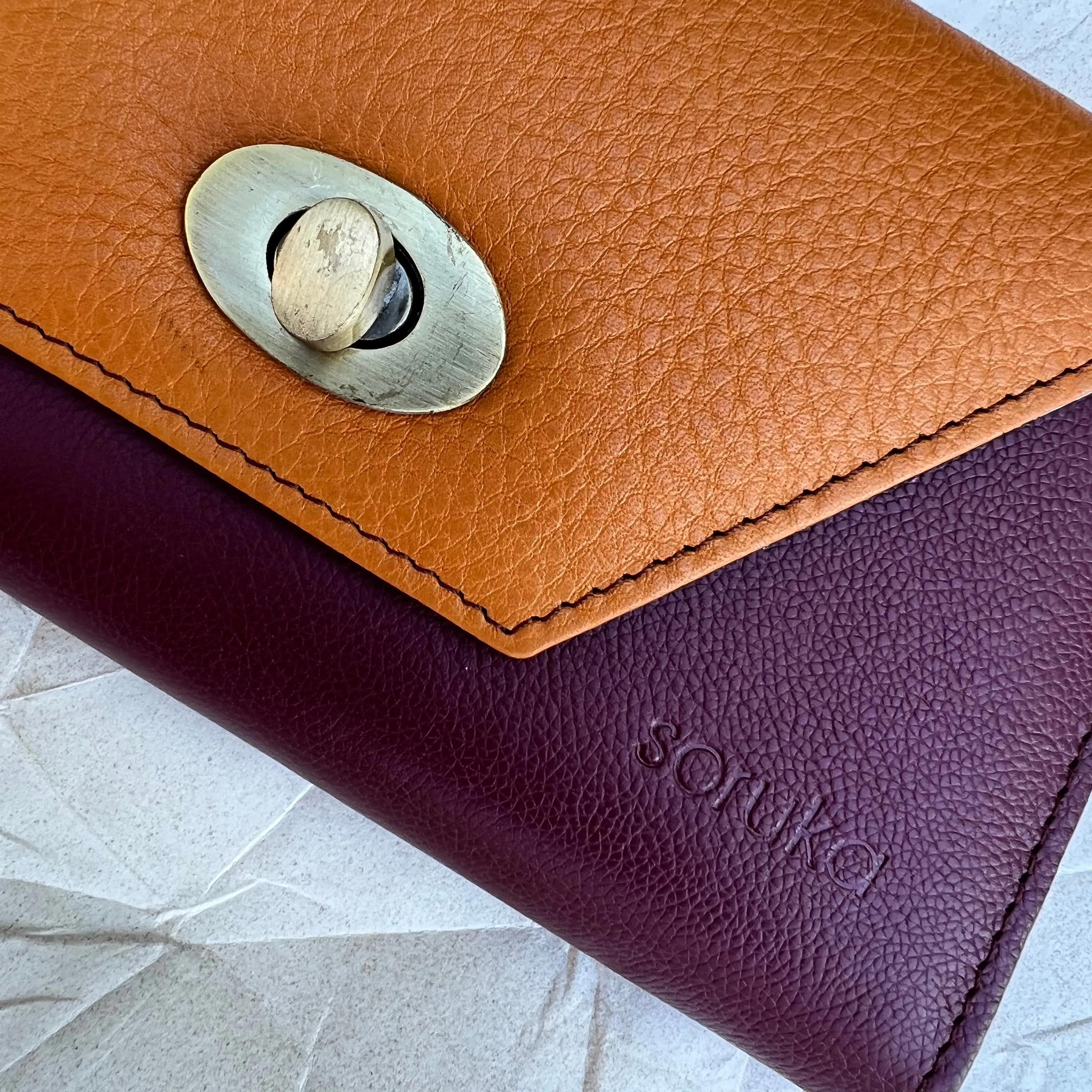 Soruka - Secret Clutch, Maroon & Mango