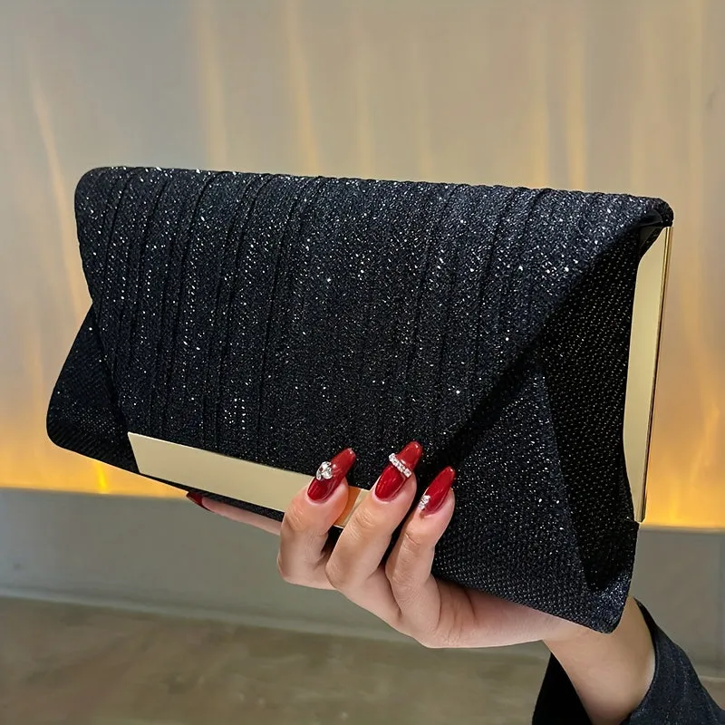 Sparkling Sequin Envelope Evening Bag  Perfect for Carnaval