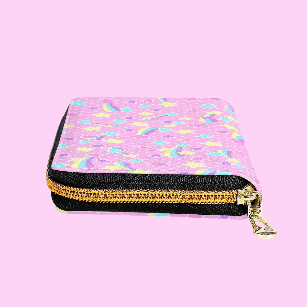 Starry Party Pink Zipper Wallet