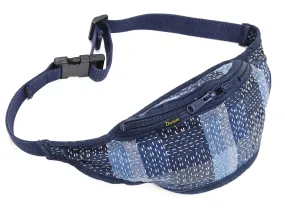 Studio D'artisan Sashiko Waist Bag Pouch Unisex Casual Japanese Style Fanny Pack 7538 Blue