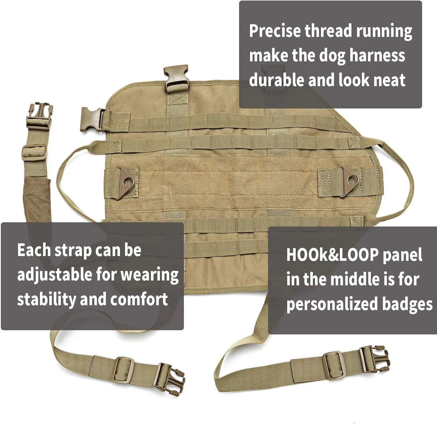 Tactical Dog Molle Vest Harness - Meet Mission Ready! 🐾🛡️