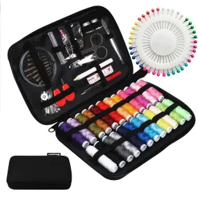 TASMAX Sewing Kit Box for Home Use with Needle and Thread Box Set for Sewing Machine 130 pcs Stitching kit Contains Thread of 100m Mending Sewing kit for Home Tailoring Scissors Thimble Tape Measure