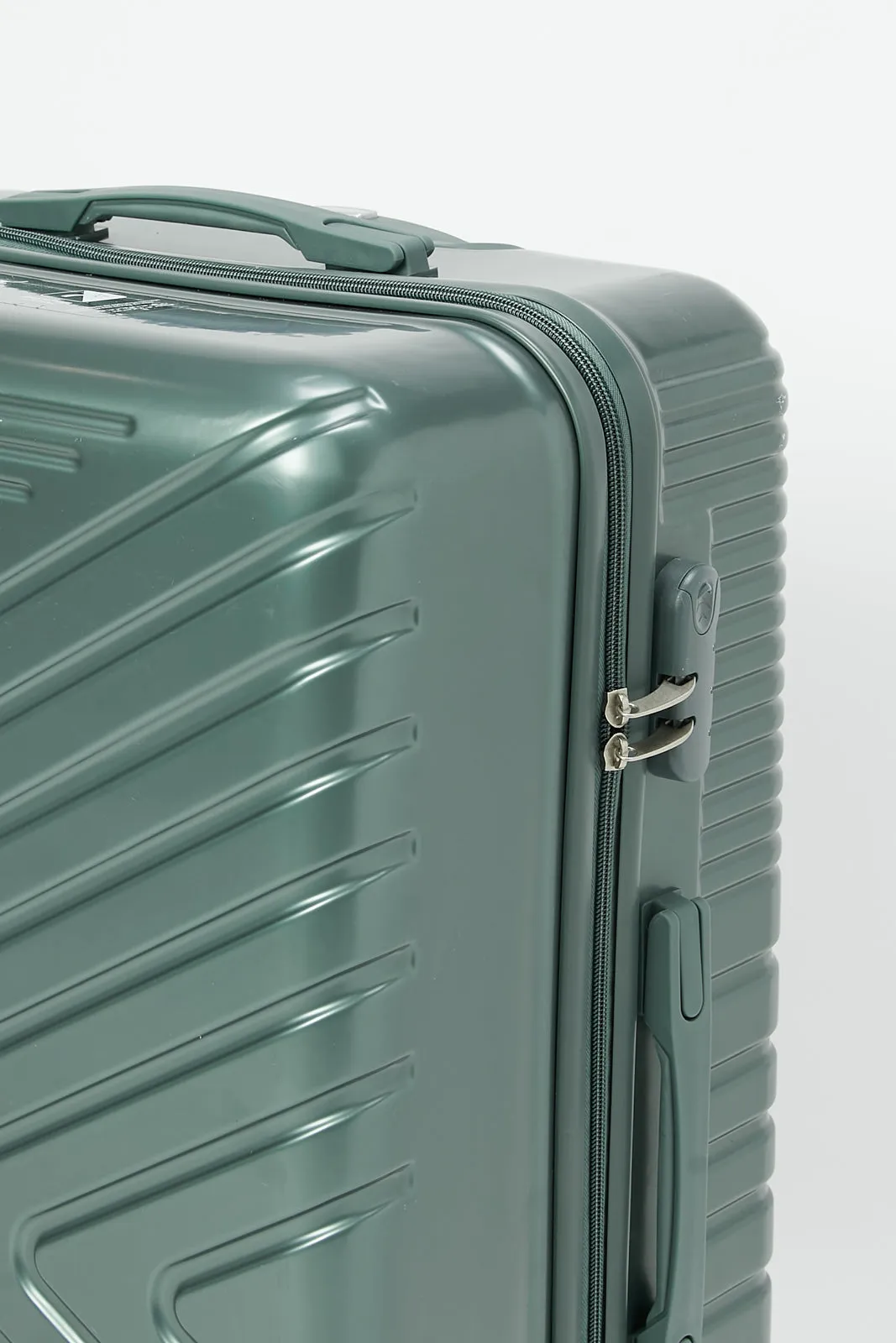 Teal Textured Trolley Luggage (24 Inch)