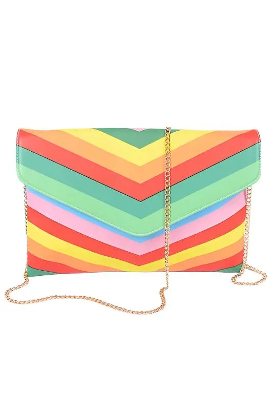 TEEK - Multi Color Envelope Clutch Bag