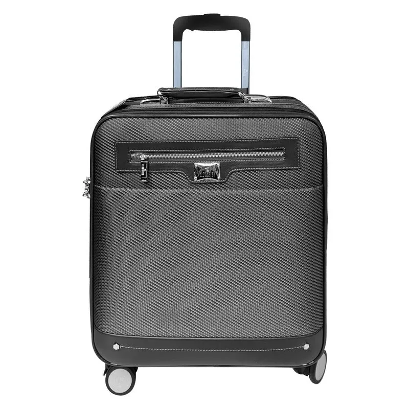 The Clownfish Eclipse Series Small Cabin Trolley Bag - 45L | Black | 360° Wheels | TSA Lock