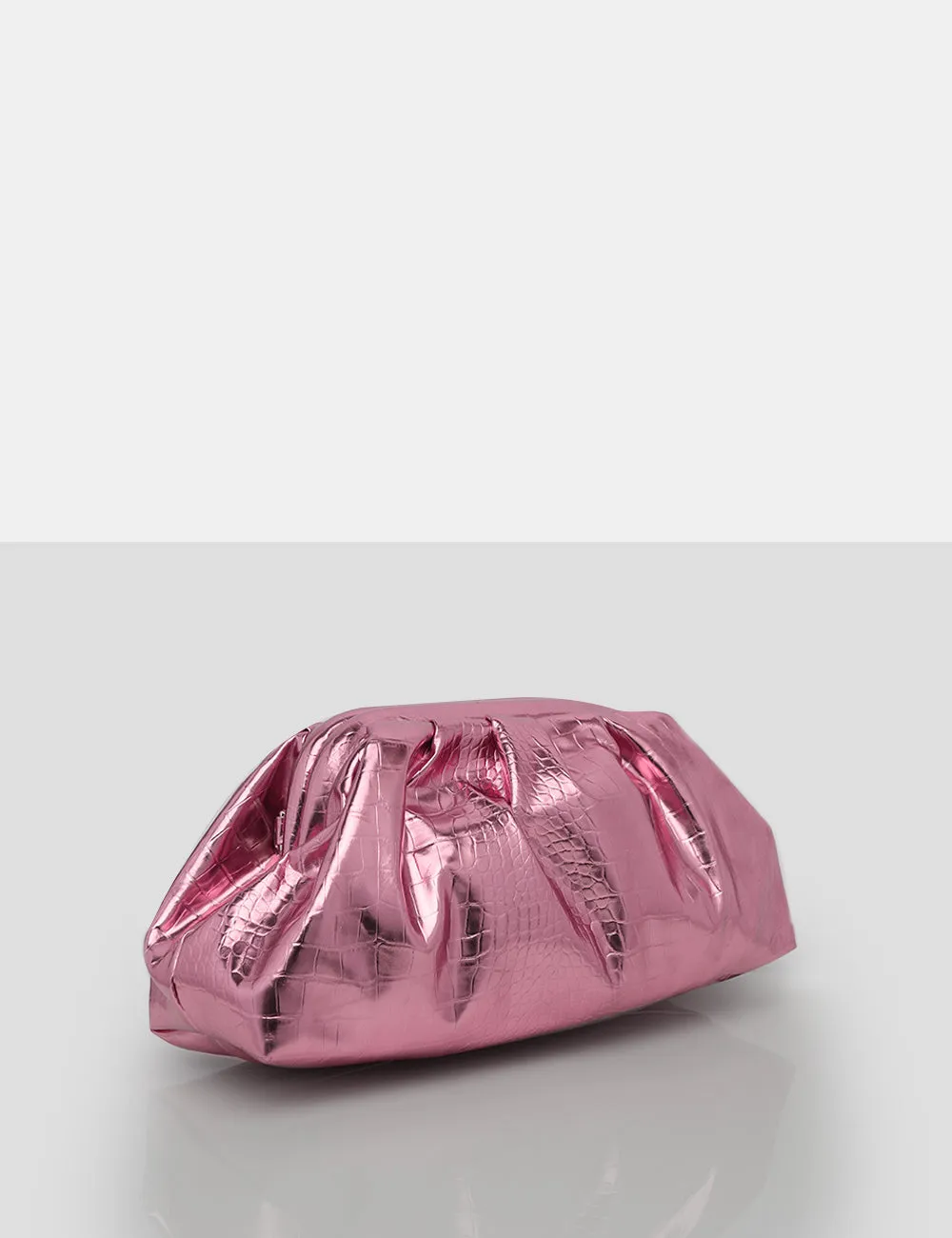 The Project Metallic Pink Clutch Bag