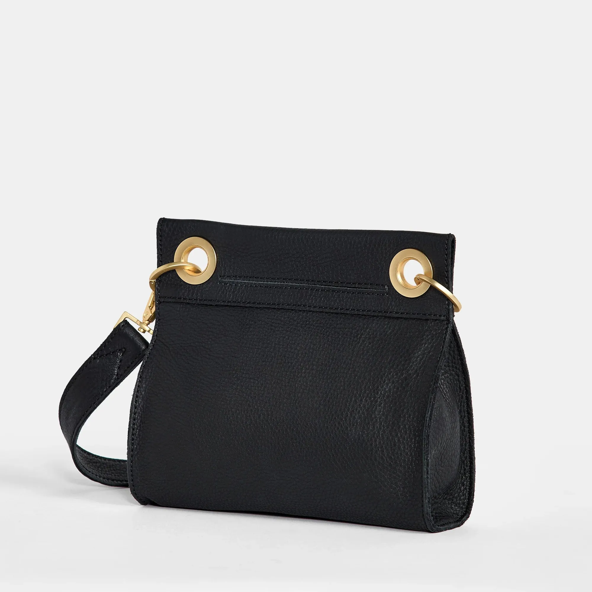 Tony Small Leather Crossbody Bag - Black