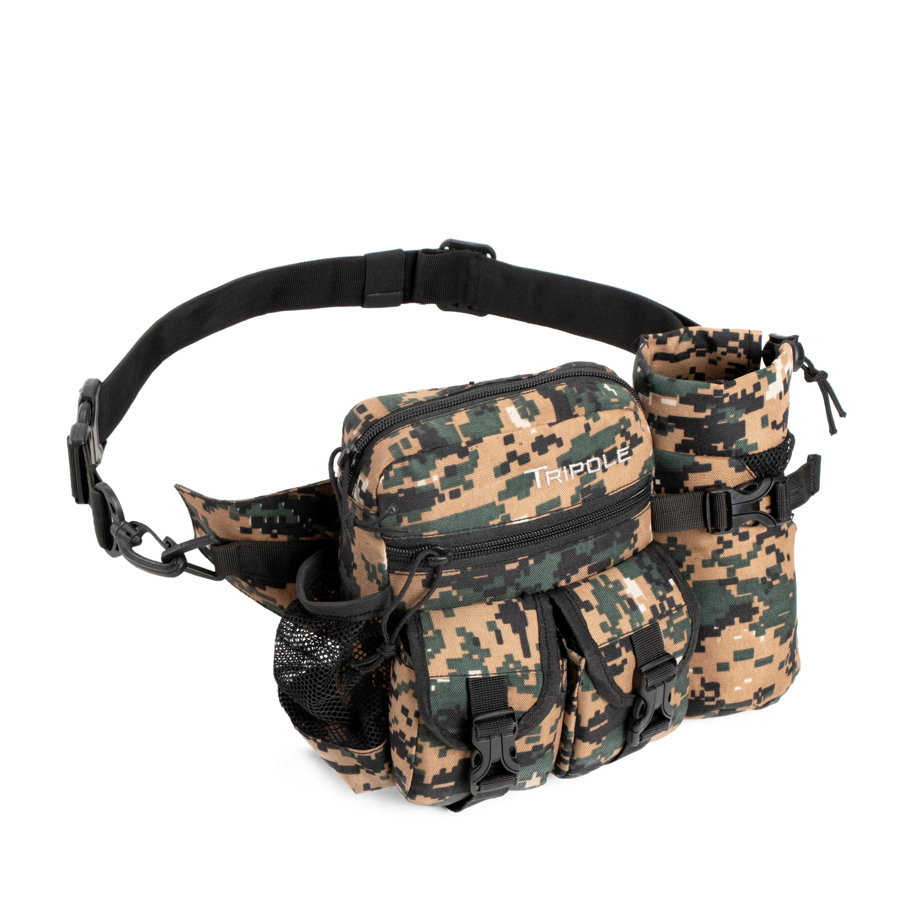 Tripole Waist Pack with Detachable Bottle Holder - Multi-Utility Waist and Sling Bag for Hiking, Cycling, and Backpacking