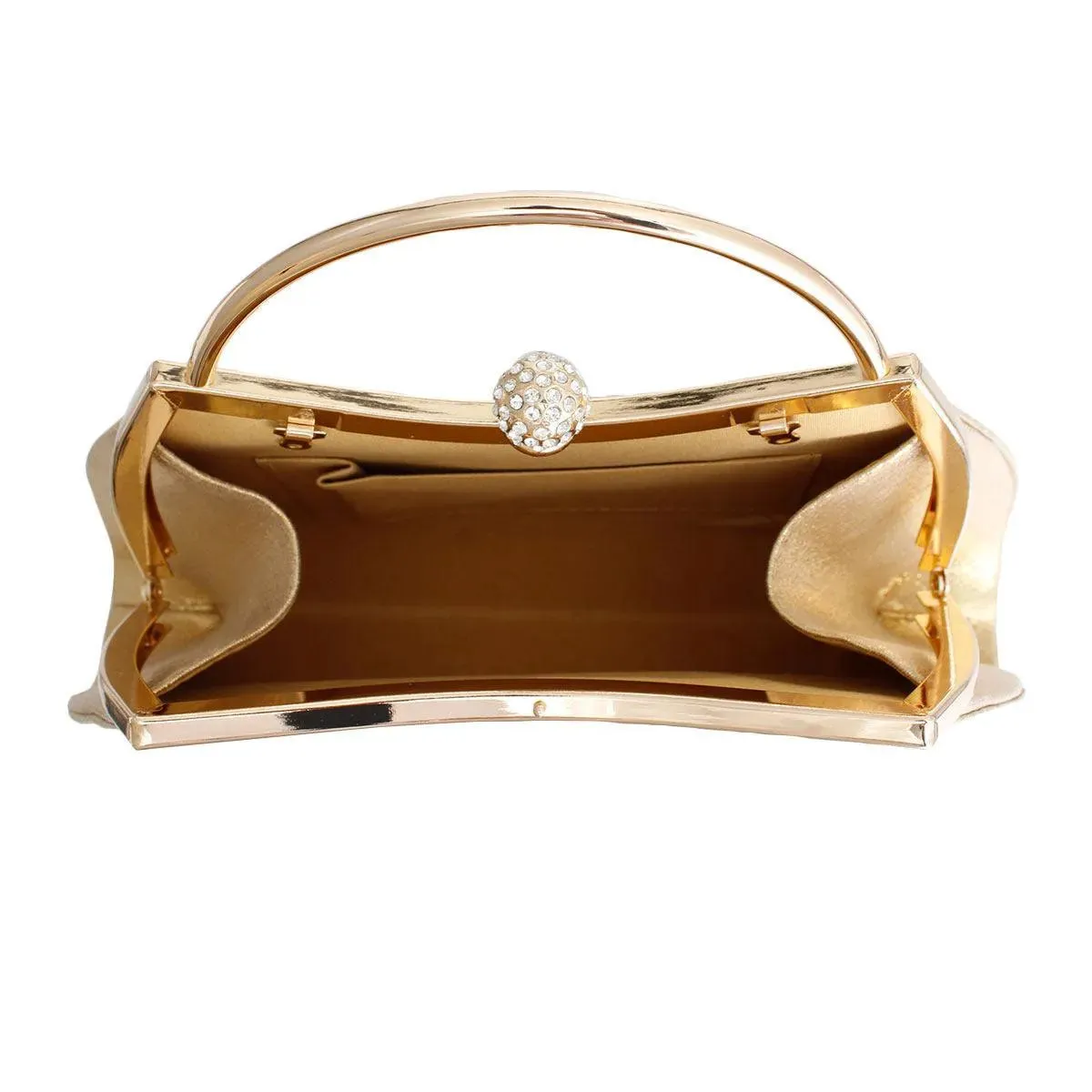 Versatile Gold Ruched Handbag for Stylish Women