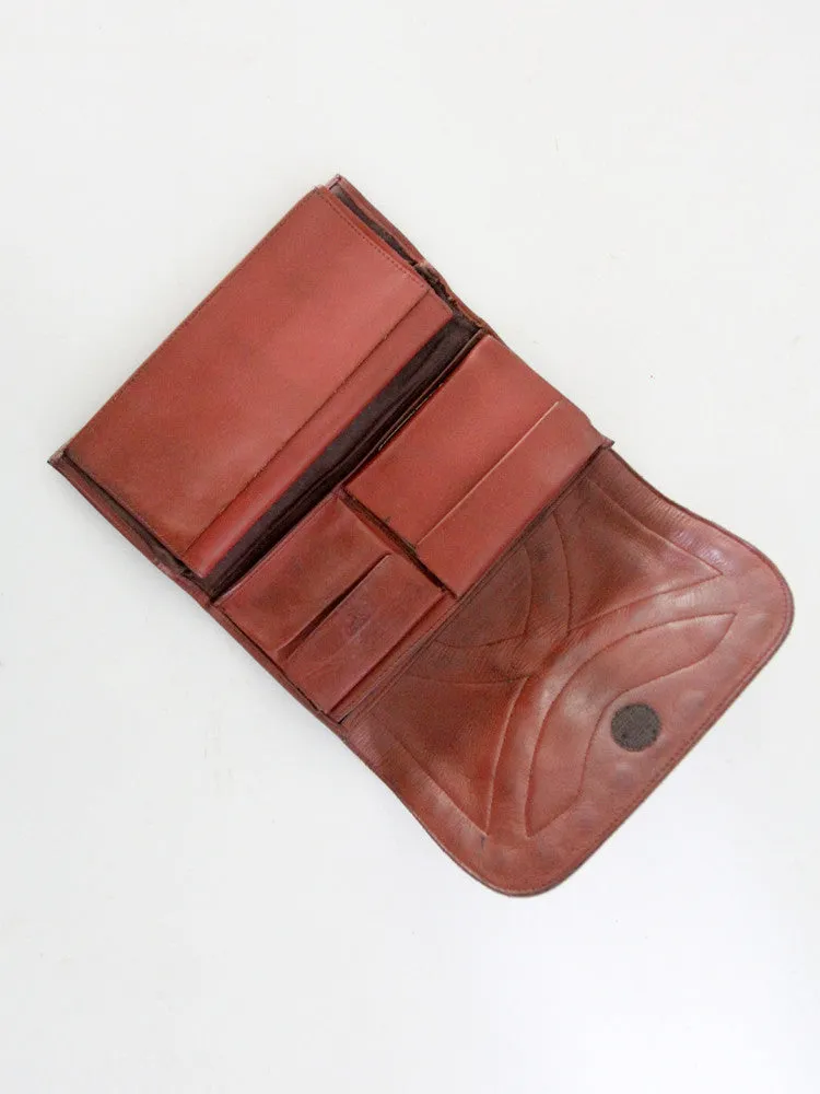 vintage 70s leather wallet