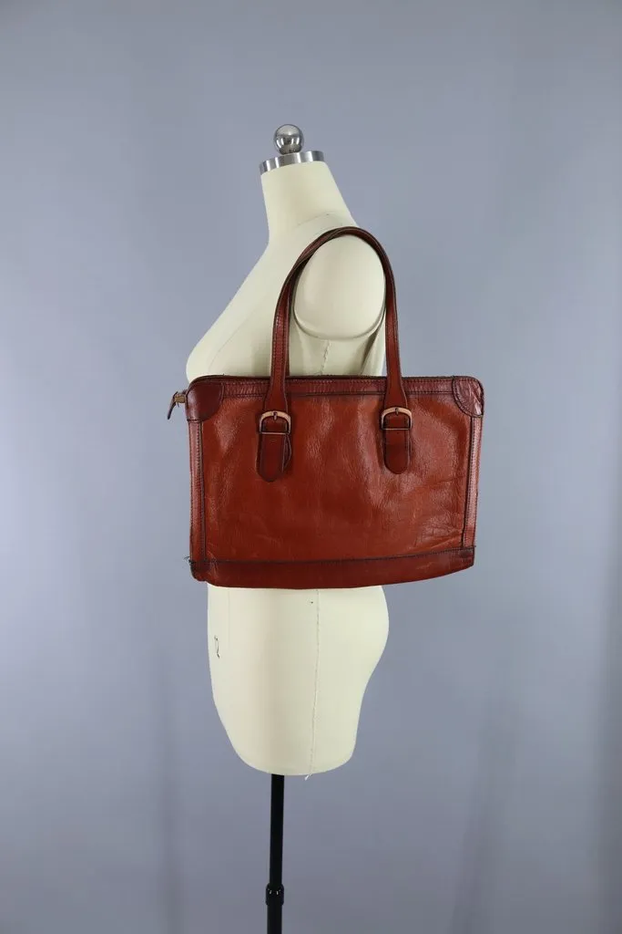 Vintage Leather Satchel Bag