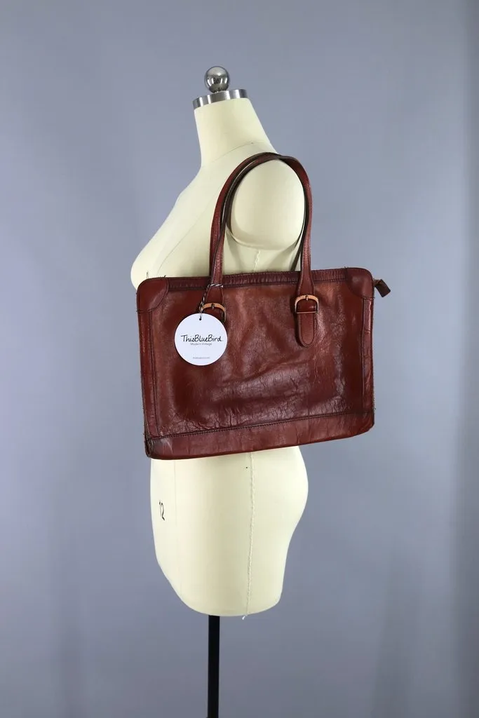 Vintage Leather Satchel Bag