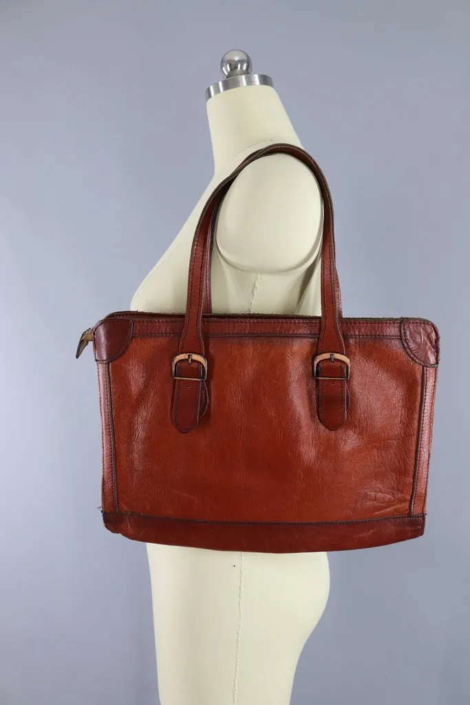 Vintage Leather Satchel Bag