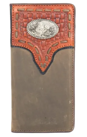 W-142 - Rockin Leather Rodeo Wallet - Concho Bull Rider