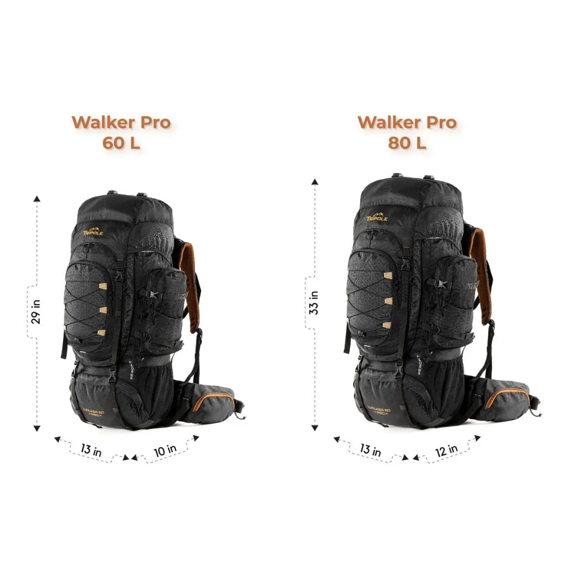 Walker Pro Trekking and Hiking Rucksack - 80 Litre - Blue