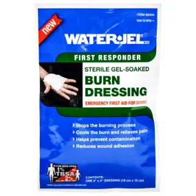 Water Jel Burn Stop Burn Dressing Hydrogel 4 x 4 Inch Sheet, Sterile