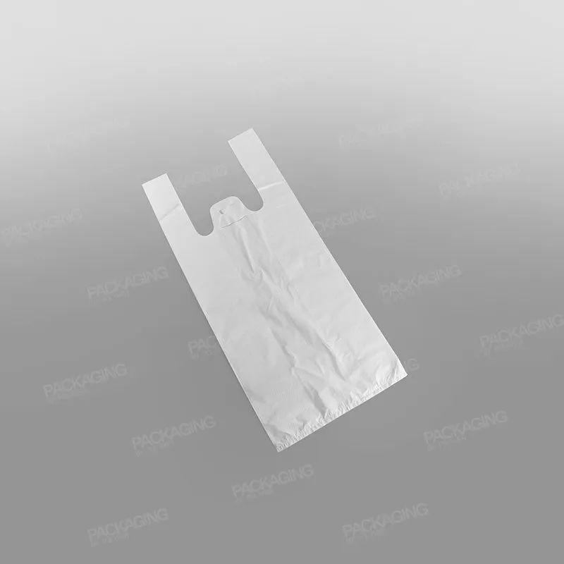 White Plastic Economy Vest Carrier Bag