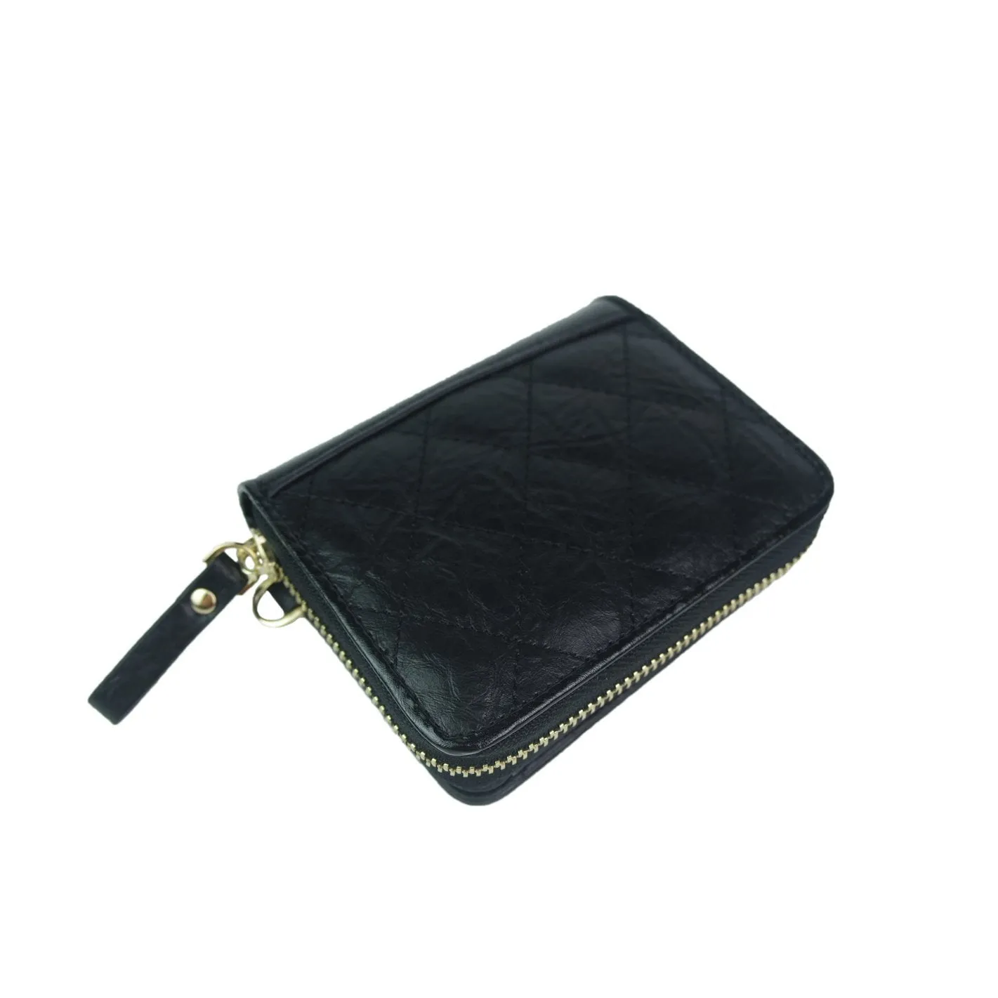 Women's cowhide leather wallet/purse Diamond design short version