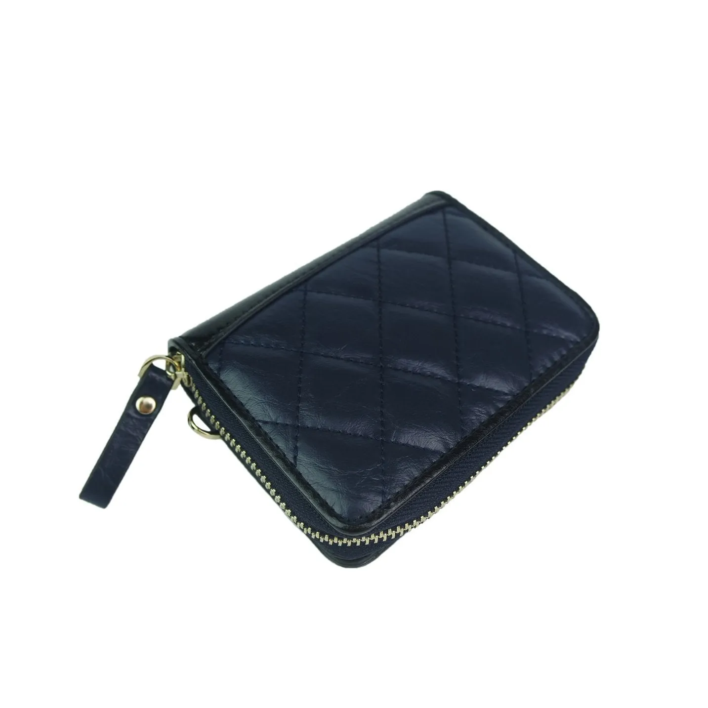 Women's cowhide leather wallet/purse Diamond design short version