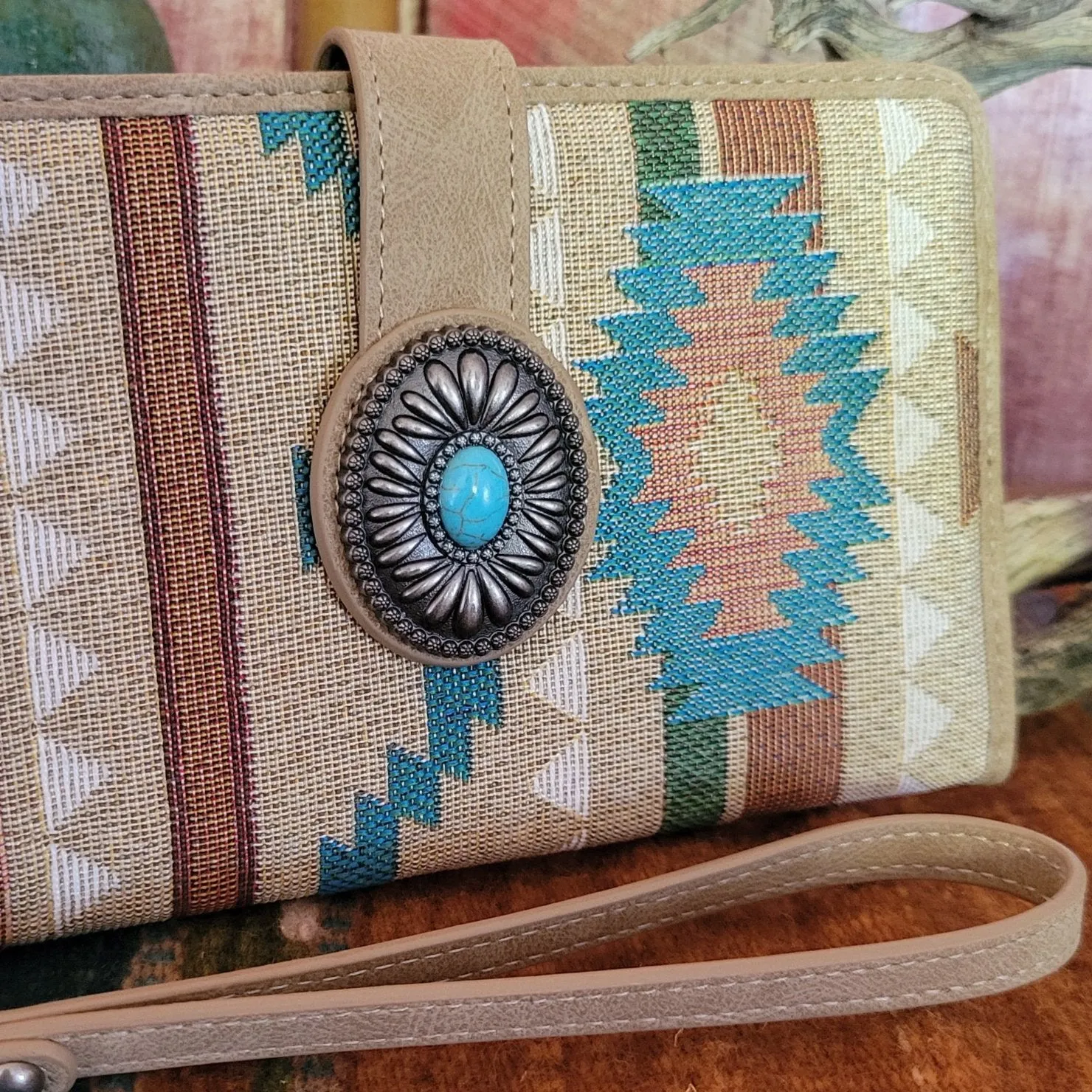 Women's Jacquard Concho Slim Wallet by Justin 24018516W