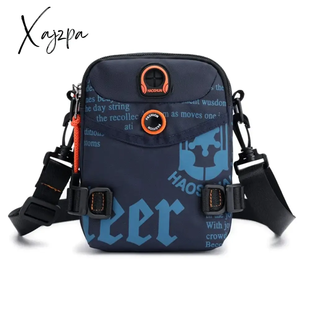 Xajzpa - Men Small Shoulder Messenger Bag Waist Belt Pack Military Fashion Waterproof Nylon Male Purse Bum Hip Sling Cross Body Fanny Bag