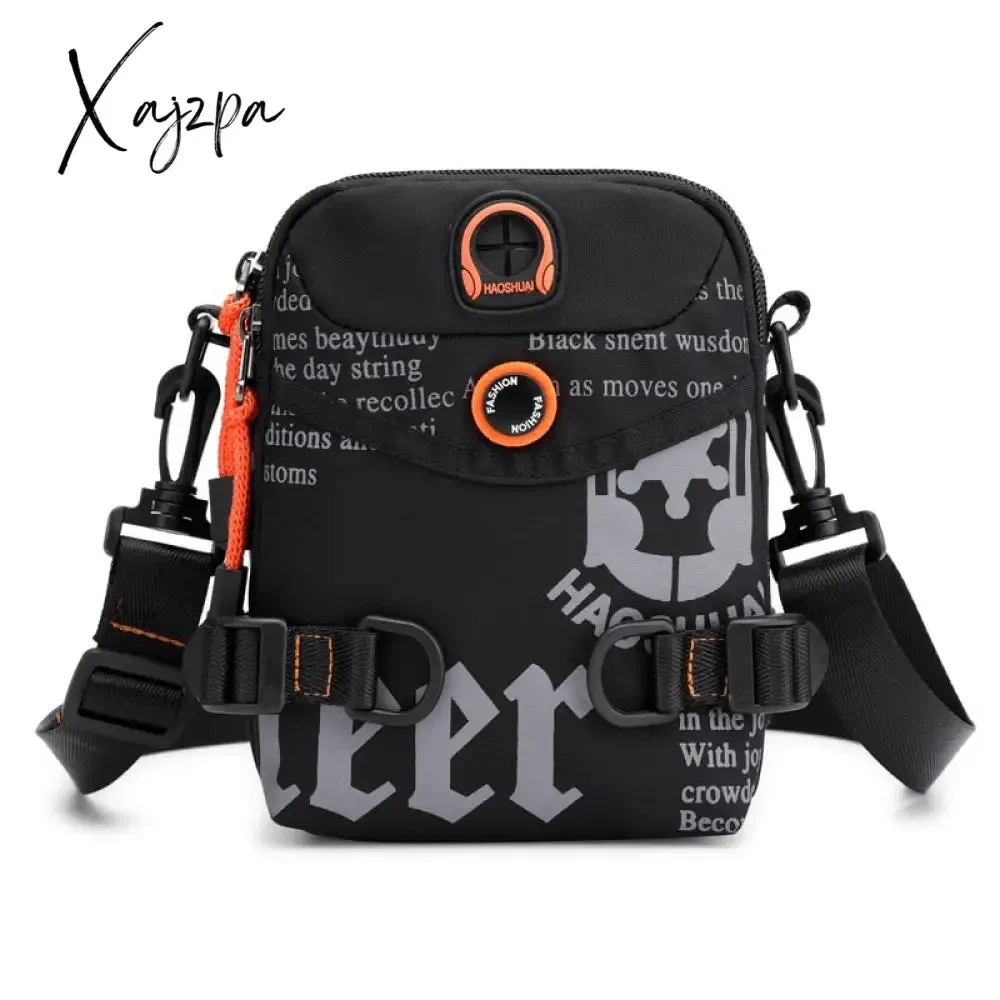 Xajzpa - Men Small Shoulder Messenger Bag Waist Belt Pack Military Fashion Waterproof Nylon Male Purse Bum Hip Sling Cross Body Fanny Bag