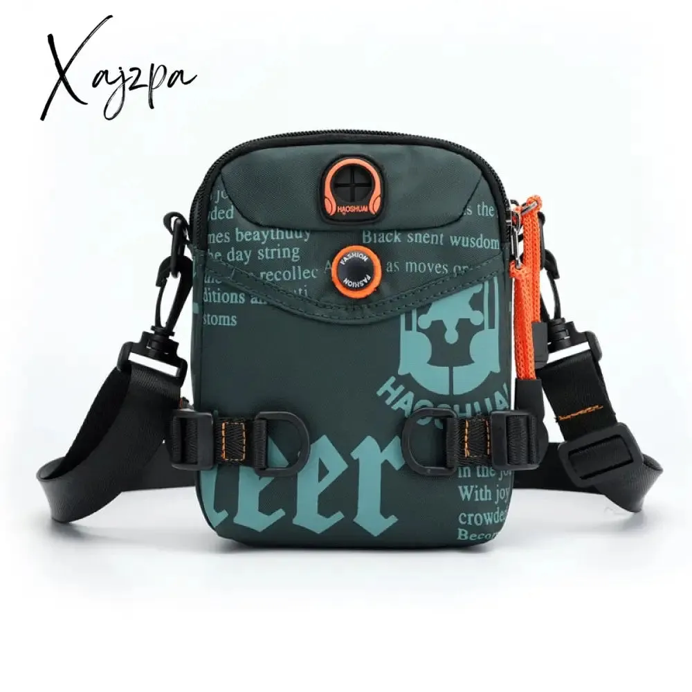 Xajzpa - Men Small Shoulder Messenger Bag Waist Belt Pack Military Fashion Waterproof Nylon Male Purse Bum Hip Sling Cross Body Fanny Bag