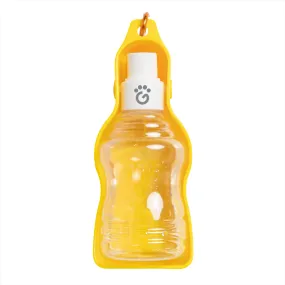 yellow travel dog water bottle