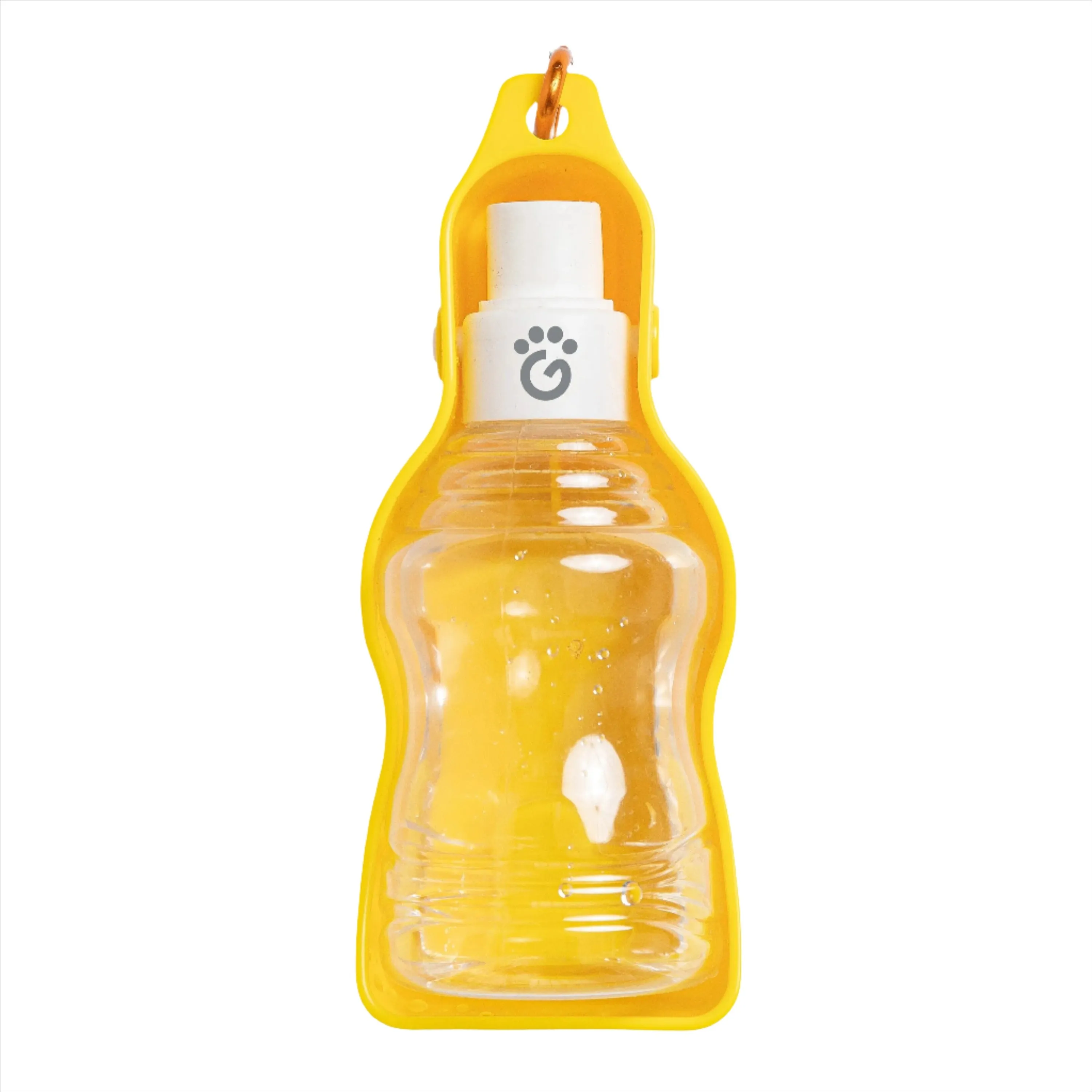 yellow travel dog water bottle