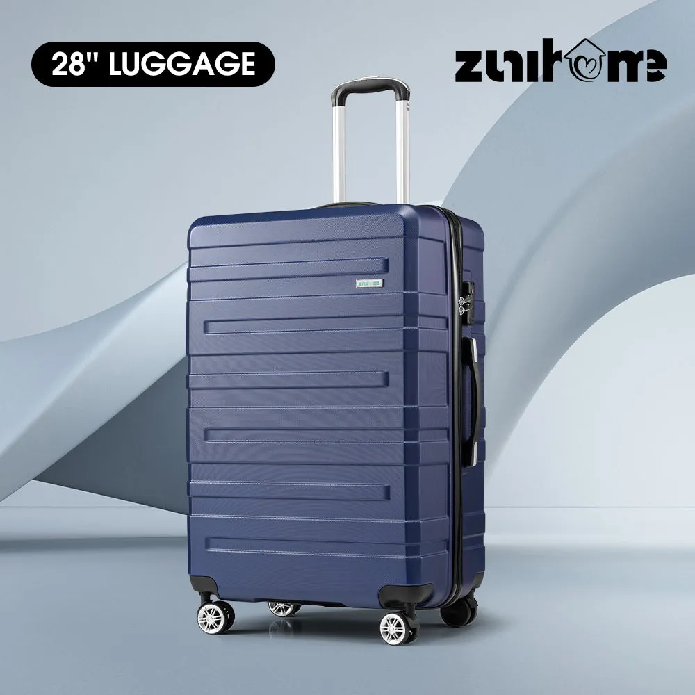 ZUNI 28" Luggage Suitcase Trolley Set Travel TSA Lock Storage Hard Case Navy